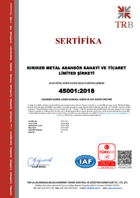 ISO 45001:2018 İŞ SAĞLIĞI VE GÜVENLİĞİ YÖNETİM SİSTEMİ