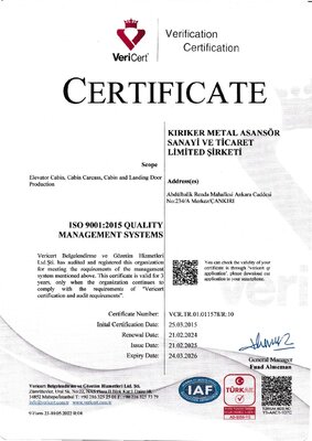 ISO 9001:2015 QUALITY MANAGEMENT SYSTEMS