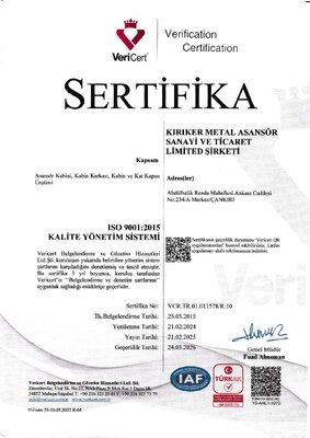 ISO 9001:2015 KALİTE YÖNETİM SİSTEMİ