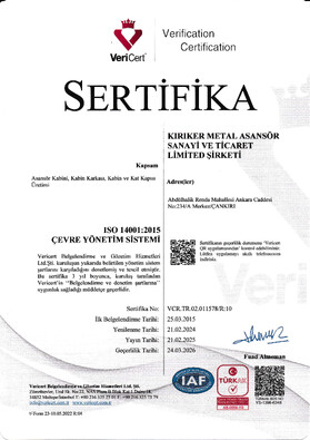 ISO 14001:2015 Çevre Yönetim Sistemi Sertifikası