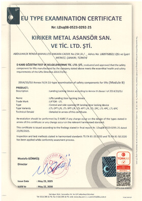 EU Type Examination Certificate – LDsq08-0523-0292-25