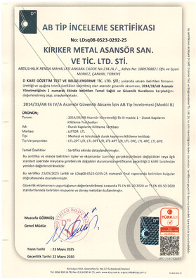 AB Tip İnceleme Sertifikası – LDsq08-0523-0292-25