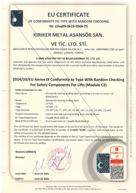 EU Certificate – LDsq09-0619-0566-25 (Annex IX, Modül C2)