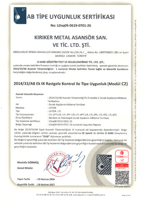 EU Certificate – LDsq09-0619-0566-25 (Annex IX, Modül C2)