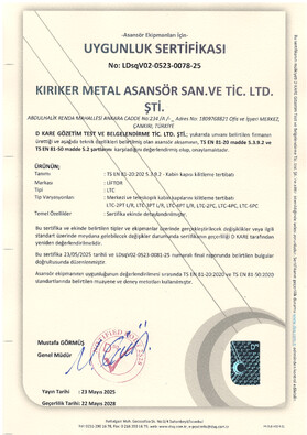 Uygunluk Sertifikası – LDsqV02-0523-0078-25