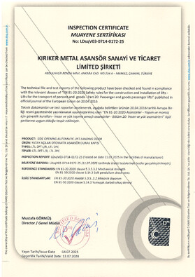 Muayene Sertifikası – LdsqV03-0714-0172-25
